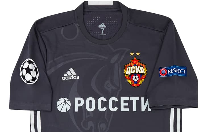 2017-18 CSKA Moscow Match Issue Champions League Third Shirt Ignashevich #4 (v Man Utd)