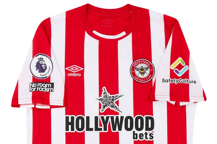 2021-22 Brentford Match Issue Home Shirt Janelt #27 (v Manchester United)