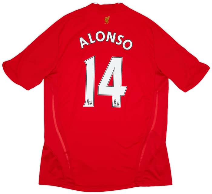 2008-10 Liverpool Home Shirt Alonso #14 - 6/10 - (XL)