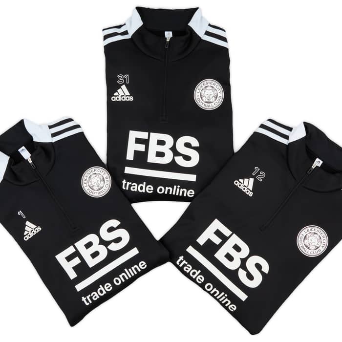 2021-22 Leicester Player Issue 1/4 Zip Training Top - 7/10 - (L)