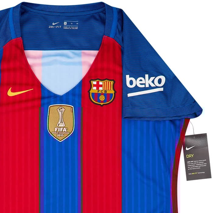 2016-17 Barcelona Home Shirt Messi #10 (Women's XL)