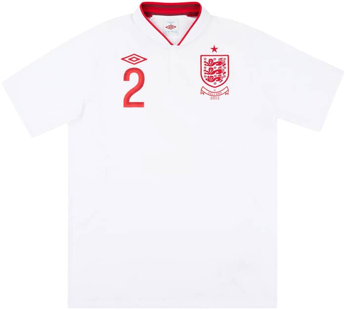 2012 England Match Issue Home Shirt Richards #2 (v Holland)