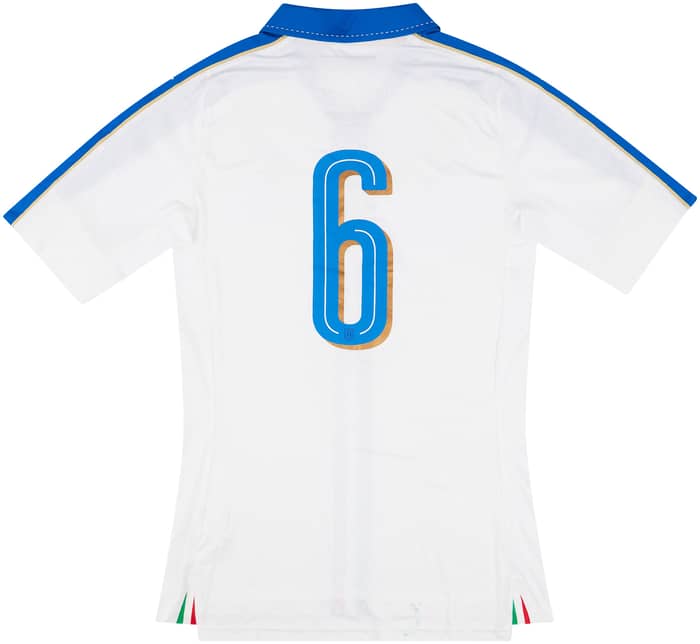 2016-17 Italy U-21 Match Issue Away Shirt #6