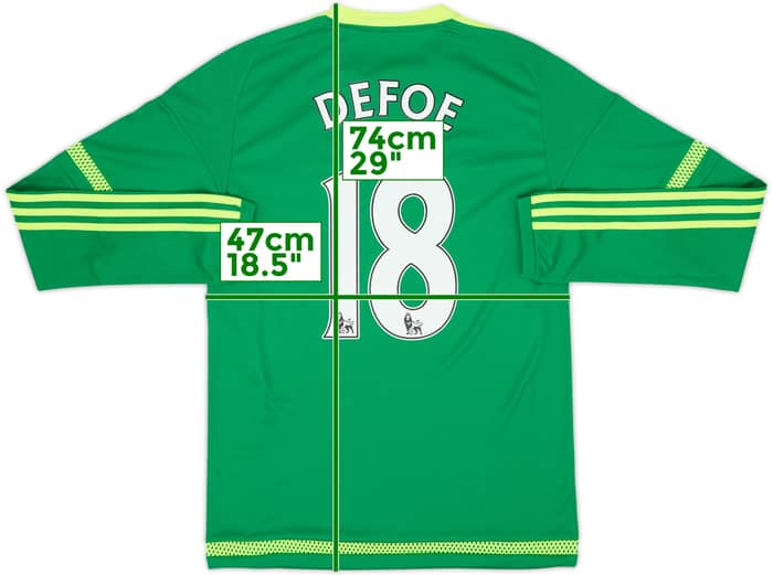 2015-16 Sunderland Away L/S Shirt Defoe #18 - 10/10 - (S)