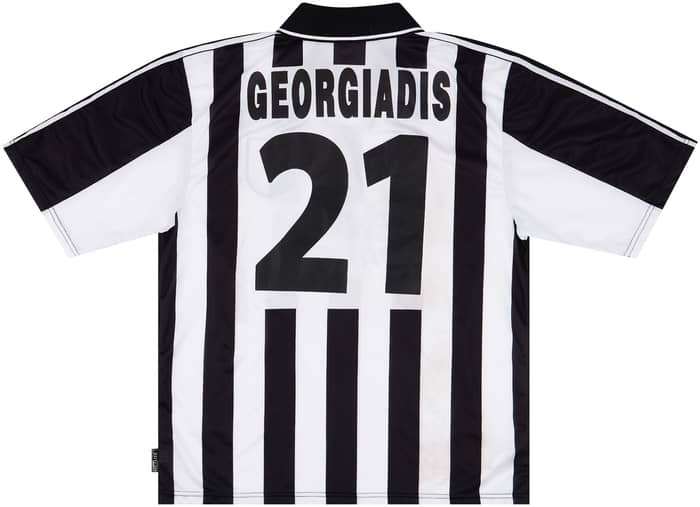 1999-00 PAOK Match Issue Home Shirt Georgiadis #21