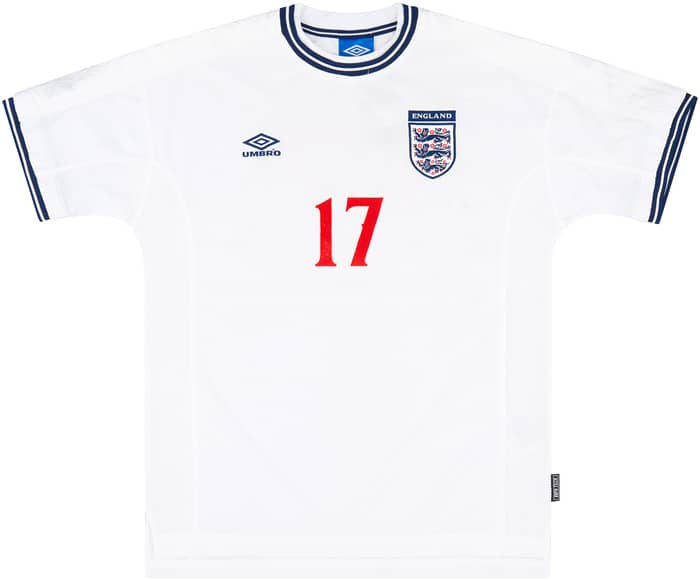 2000 England Match Issue Home Shirt #17 (Brown) v Finland