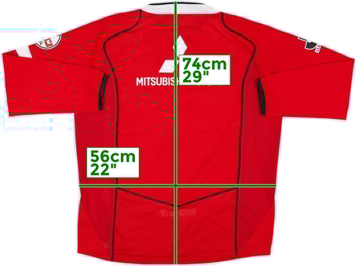 2005 Urawa Red Diamonds Home L/S Shirt - 9/10 - (L)