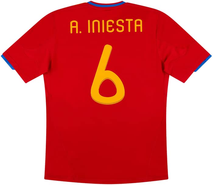2009-10 Spain Home Shirt A.Iniesta #6