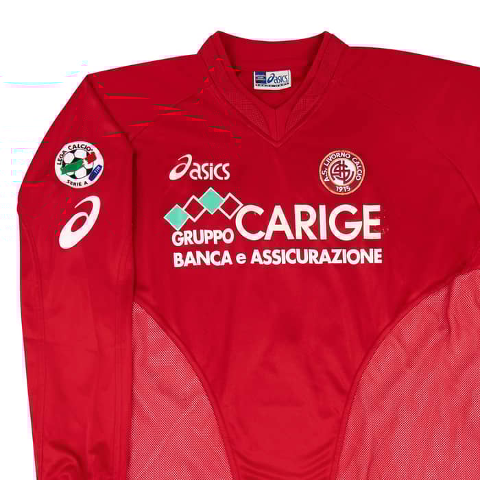 2004-05 Livorno Match Issue Home L/S Shirt Passoni #28