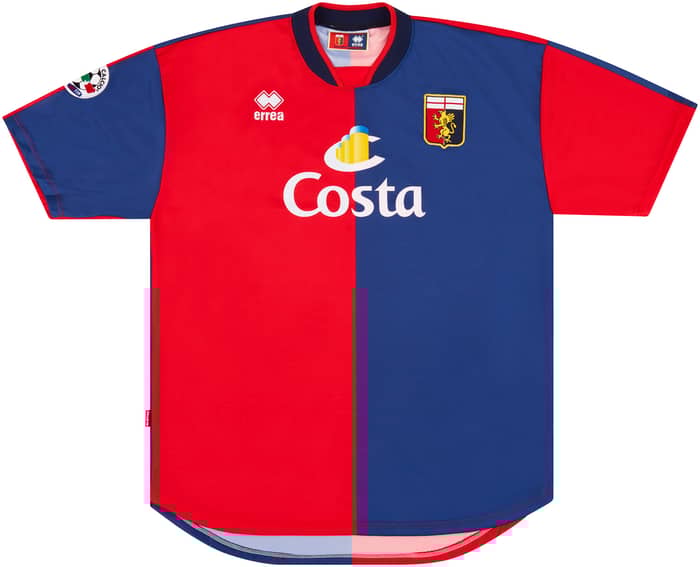 2003-04 Genoa Match Issue Home Shirt Comandini #70