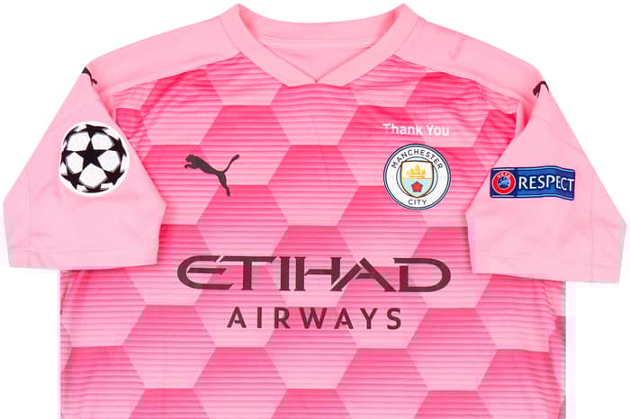 2020-21 Manchester City Match Issue Champions League GK Shirt Ederson M. #31