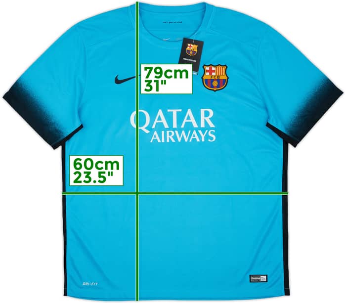 2015-16 Barcelona Third Shirt Suarez #9 (XL)