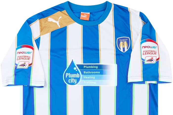 2012-13 Colchester United Match Issue Home Shirt Thompson #40