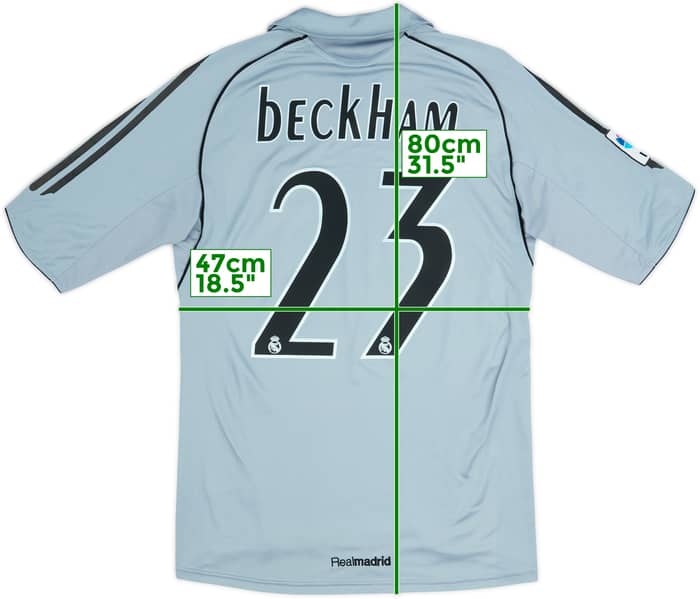 2005-06 Real Madrid Third Shirt Beckham #23 - 6/10 - (S)