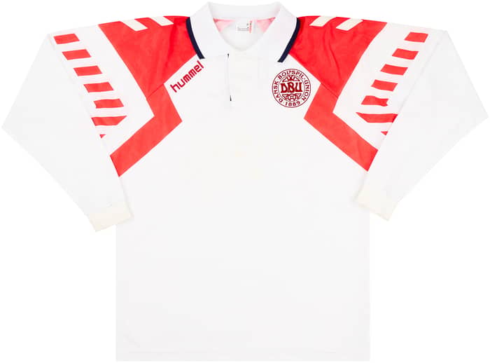 1992-94 Denmark Match Issue Away L/S Shirt #14