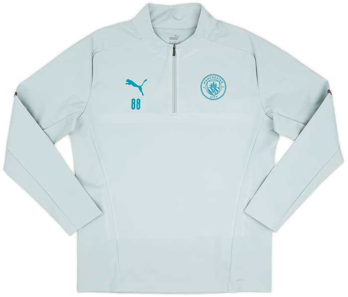 2021-22 Manchester City Player Issue 1/4 Zip Training Rain Top # - 7/10 - (S)