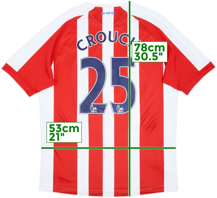 2014-15 Stoke City Home Shirt Crouch #25 - 8/10 - (L)
