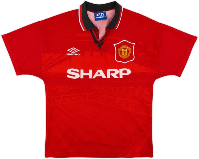 1994-96 Manchester United Home Shirt Irwin #3 - 8/10 - (Y)