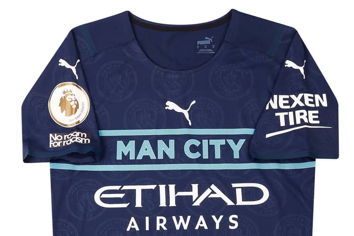 2021-22 Manchester City Match Issue Third Shirt Sterling #7