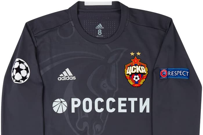 2017-18 CSKA Moscow Match Issue Champions League Third L/S Shirt Berezutskiy V. #24 (v Manchester United)