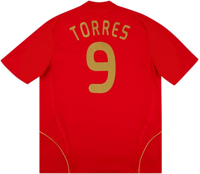 2007-09 Spain Home Shirt Torres #9 - 6/10 - (S)