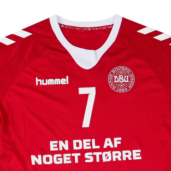 2016-17 Denmark Match Issue Home Shirt #7