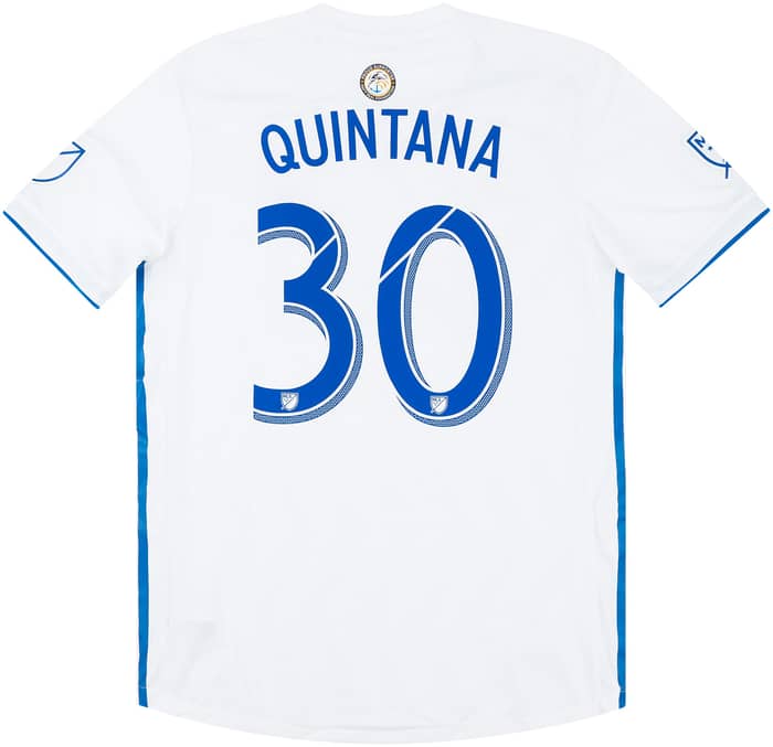 2018 San Jose Earthquakes Match Issue Away Shirt Quintana #30 (v Manchester United)