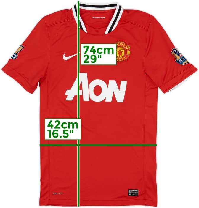 2011-12 Manchester United Home Shirt Rooney #10 - 6/10 - (S)