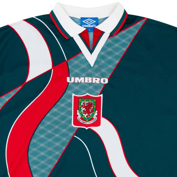 1995-96 Wales Match Issue Away L/S Shirt #5 (Symons)