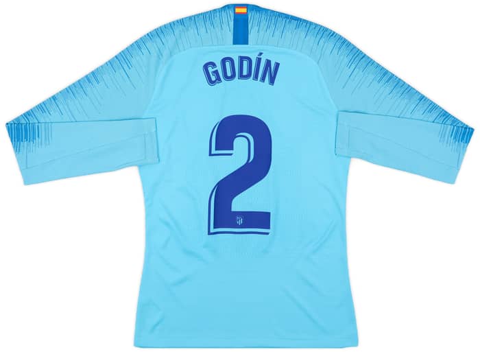 2018-19 Atletico Madrid Player Issue Away Shirt Godin #2 (M)