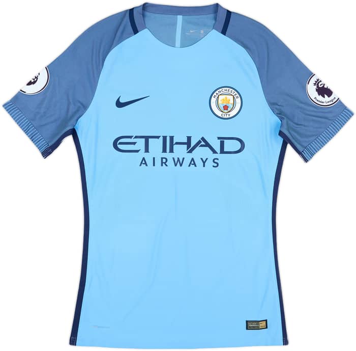 2016-17 Manchester City Match Issue Home Shirt Maffeo #50