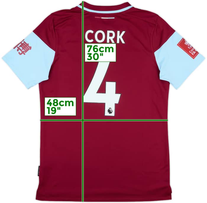 2020-21 Burnley Match Issue FA Cup Home Shirt Cork #4
