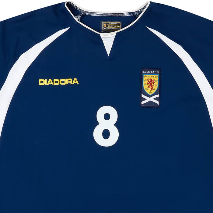2003-04 Scotland Match Issue Home L/S Shirt #8