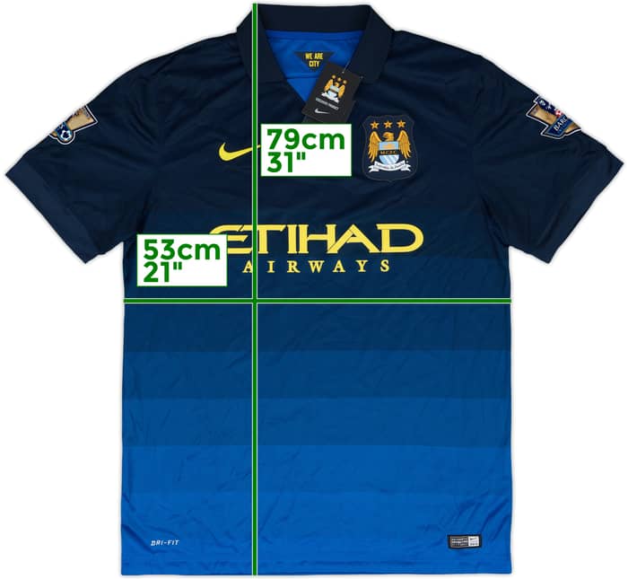 2014-15 Manchester City Away Shirt Jovetic #35 (L)