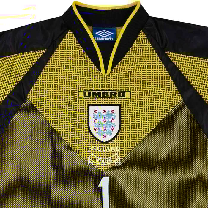 1998-99 England U-18 Match Issue GK Shirt #1 (Evans)