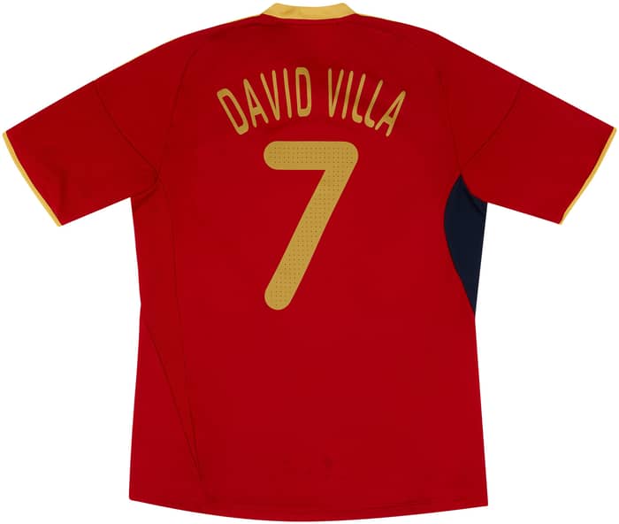 2009 Spain Home Shirt David Villa #7