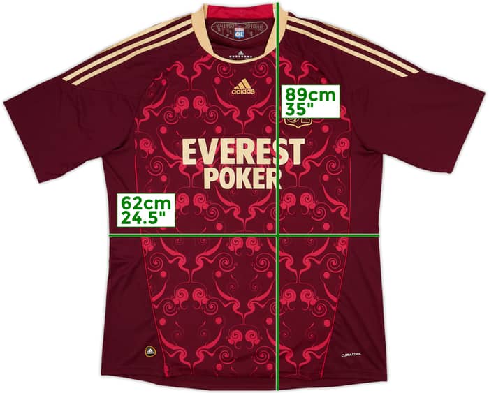 2010-11 Lyon Away Shirt Lisandro #9 - 6/10 - (XXL)