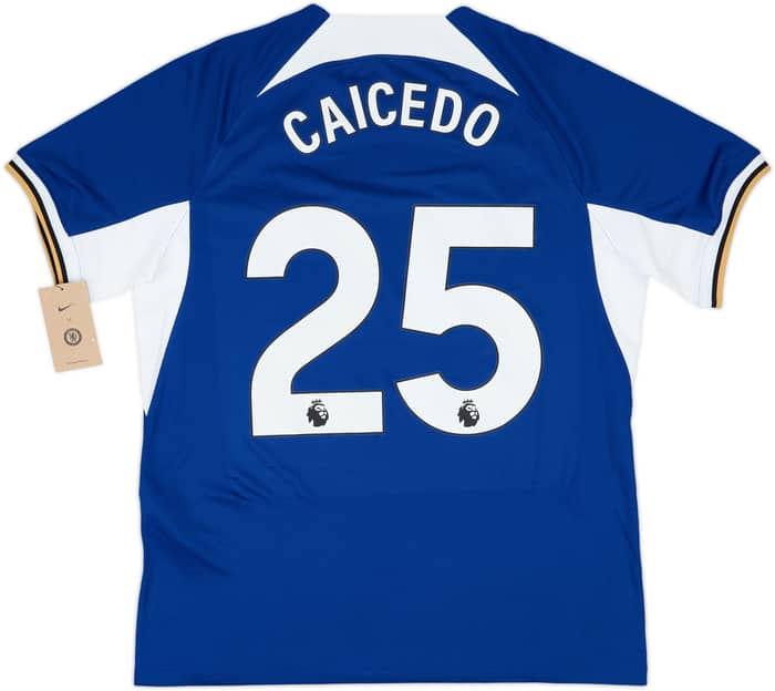 2023-24 Chelsea Home Shirt Caicedo #25 (L)