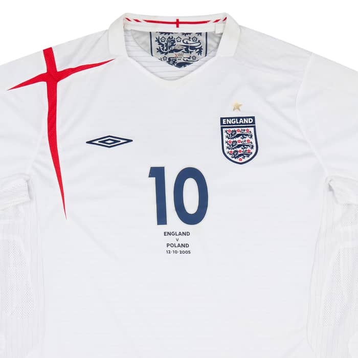 2005 England Match Issue Home Shirt Owen #10 (v Poland)