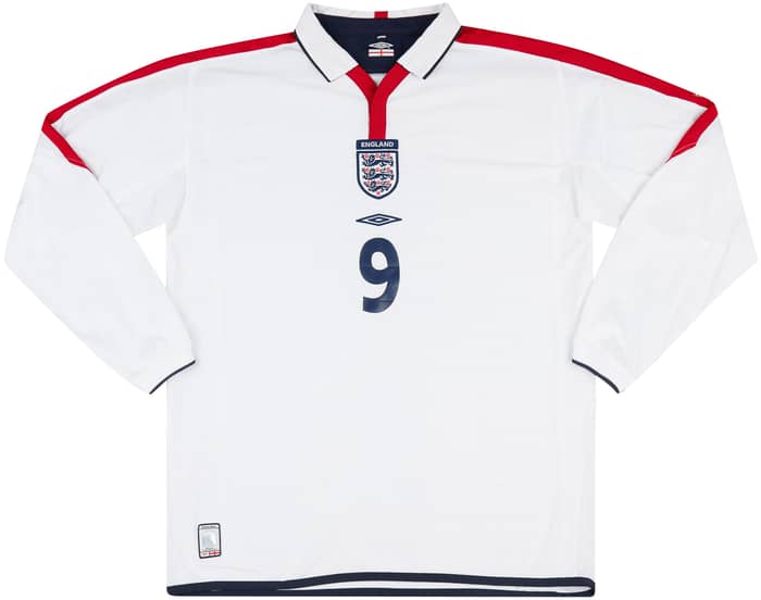 2003 England U-20 Match Issue Home L/S Shirt #9 (Chopra)