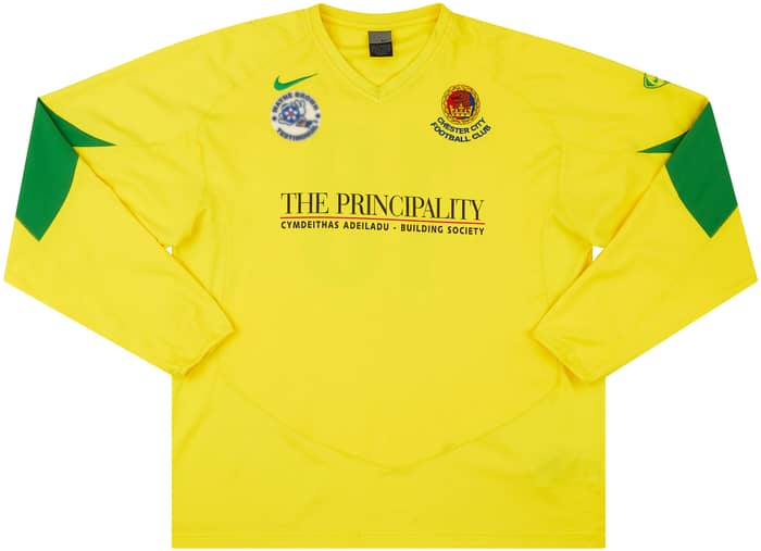 2004 Chester City Match Worn 'Wayne Brown Testimonial' Away L/S Shirt #18