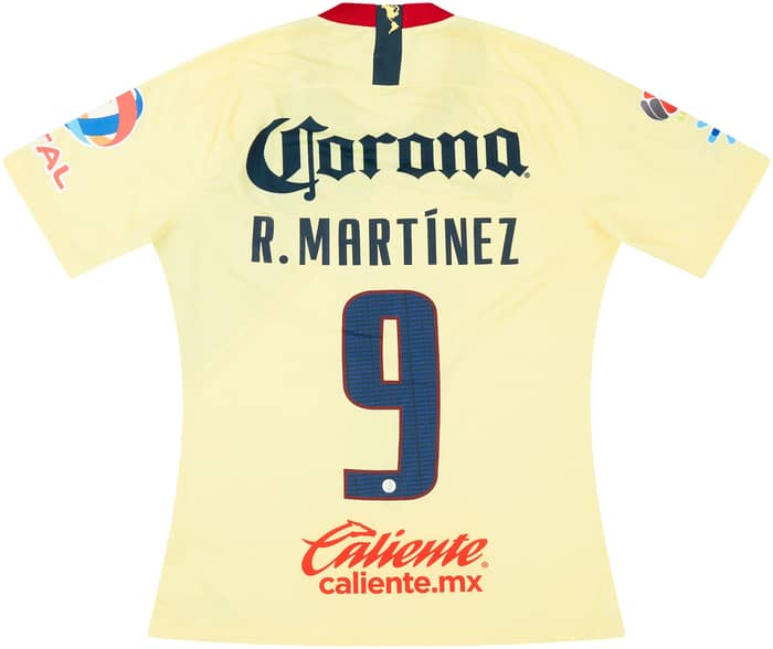 2018 Club America Match Worn Home Shirt R.Martinez #9 (v Manchester United)