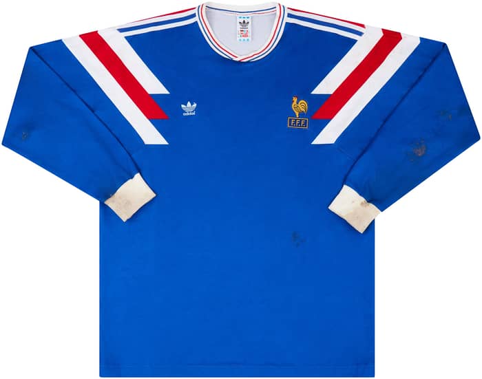 1980 France U-21 Match Worn Home L/S Shirt #12 (v Holland)