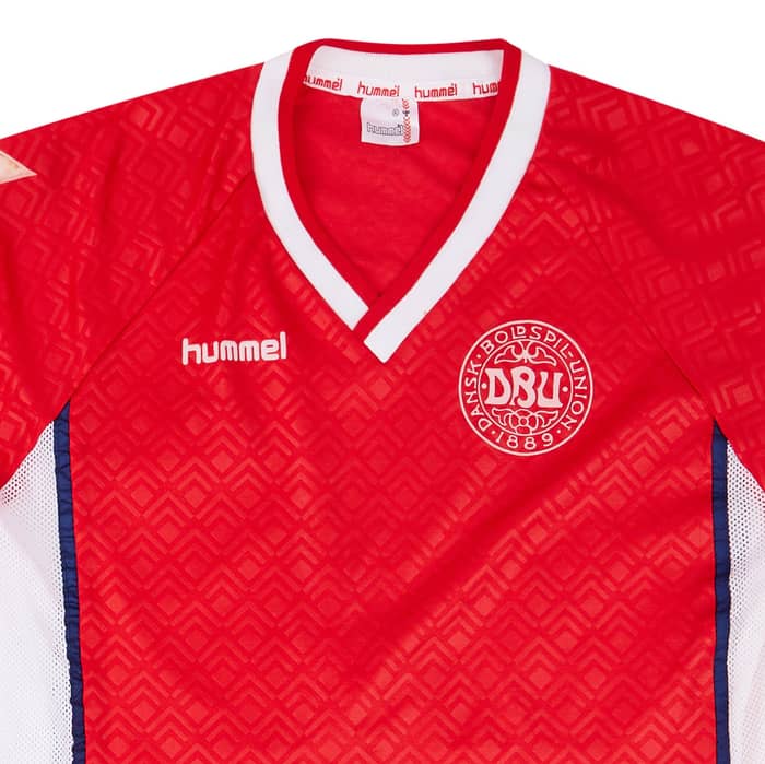 1992 Denmark U-21 Match Worn Home L/S Shirt #10 (Frandsen) v Italy