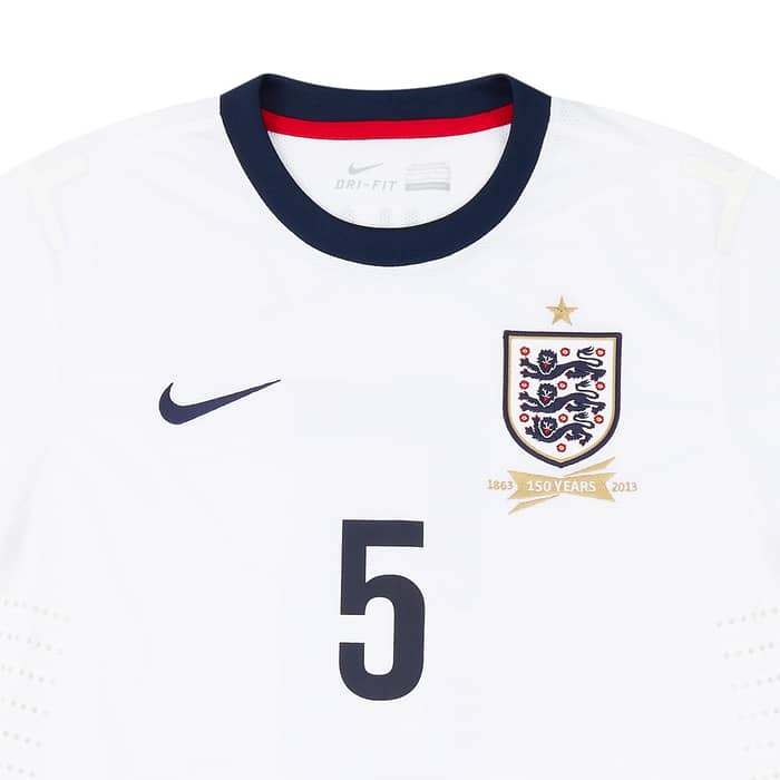 2013 England Match Issue Signed Home Shirt Cahill #5