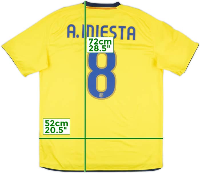 2008-10 Barcelona Away Shirt A.Iniesta #8 - 10/10 - (L)