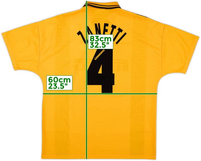 Camiseta de la tercera equipación del Inter Milan 1996-97 Zanetti #4 - 10/10 - (XL)