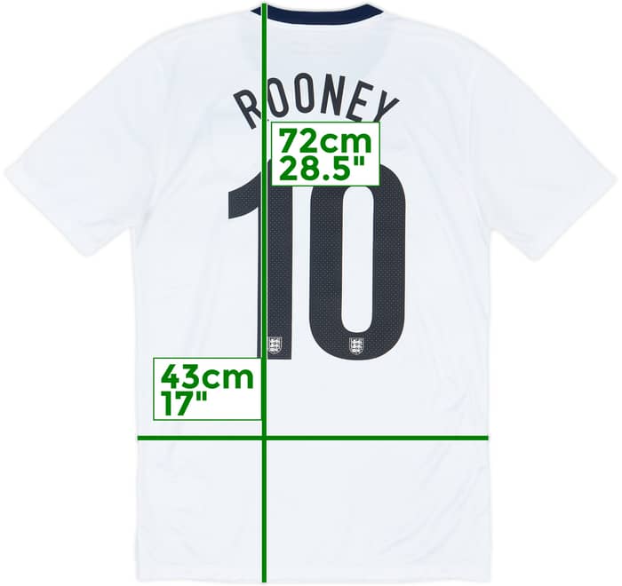 2013 England 150th Anniversary Home Shirt Rooney #10 - 8/10 - (S)