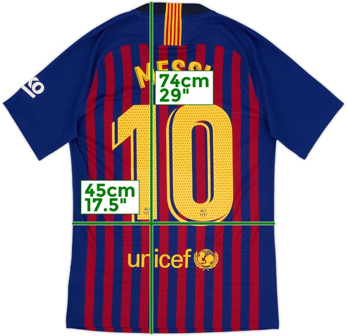 2018-19 Barcelona Authentic Home Shirt Messi #10 - 10/10 - (S)