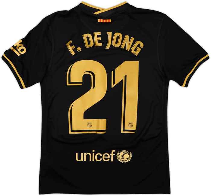 2020-21 Barcelona Away Shirt De Jong #21 - 10/10 - (S)